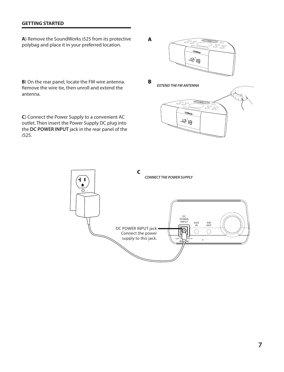 Ab c | Cambridge SoundWorks I525 User Manual | Page 7 / 24