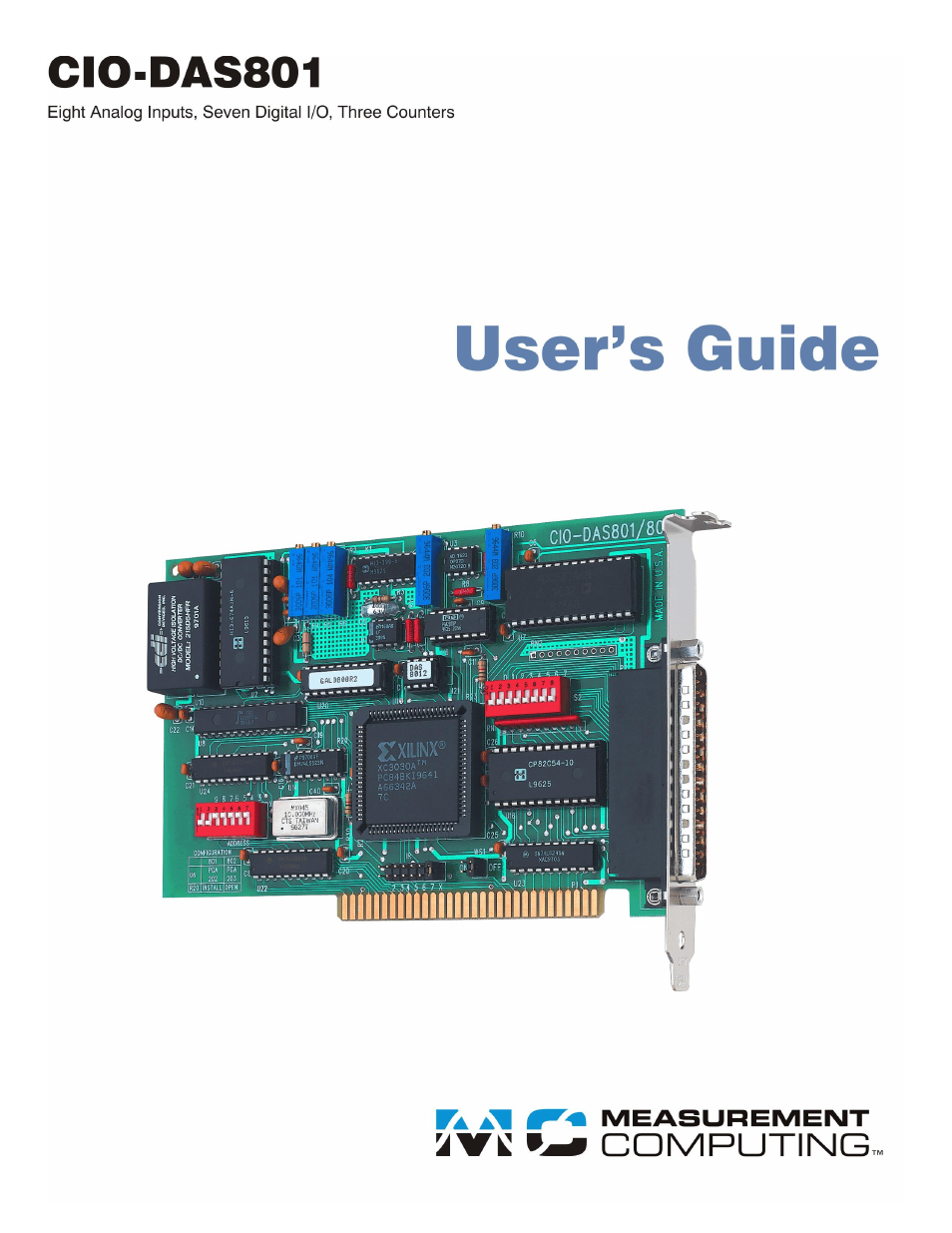 Measurement Computing CIO-DAS801 User Manual | 22 pages