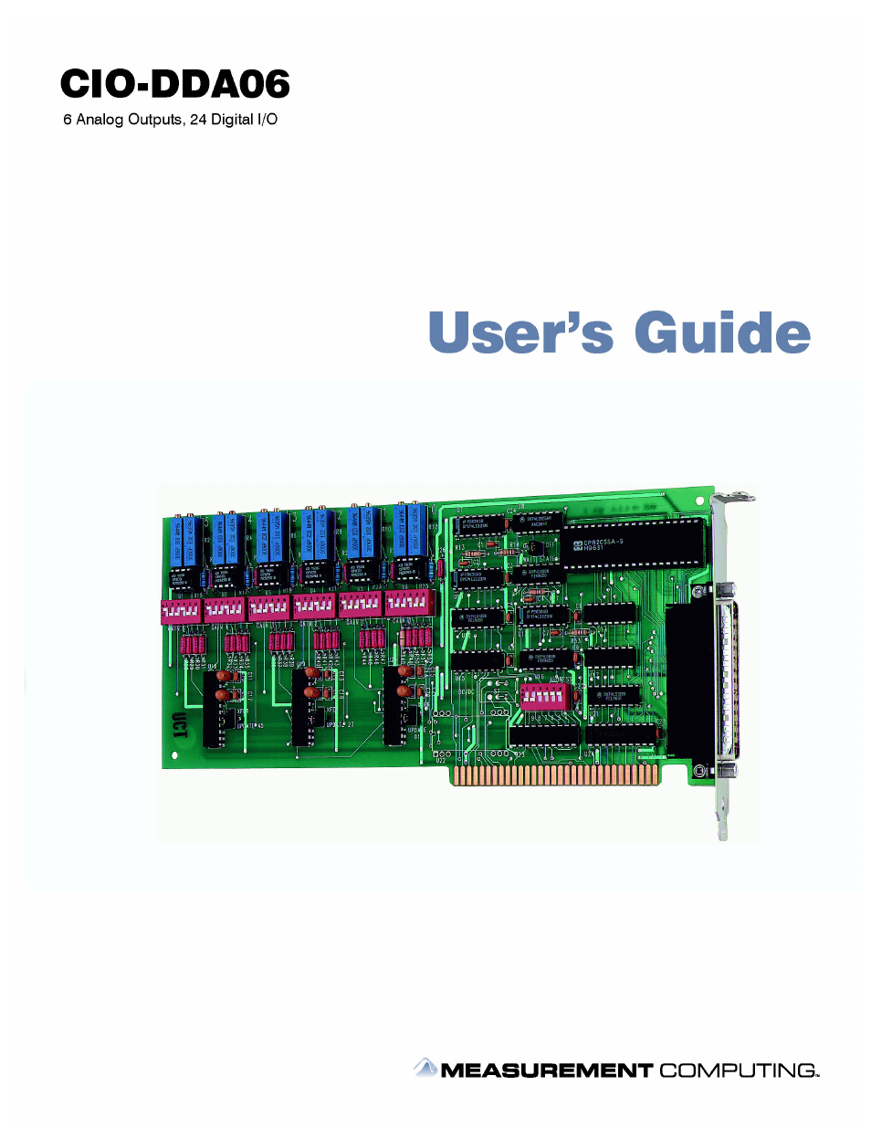 Measurement Computing CIO-DDA06 User Manual | 21 pages