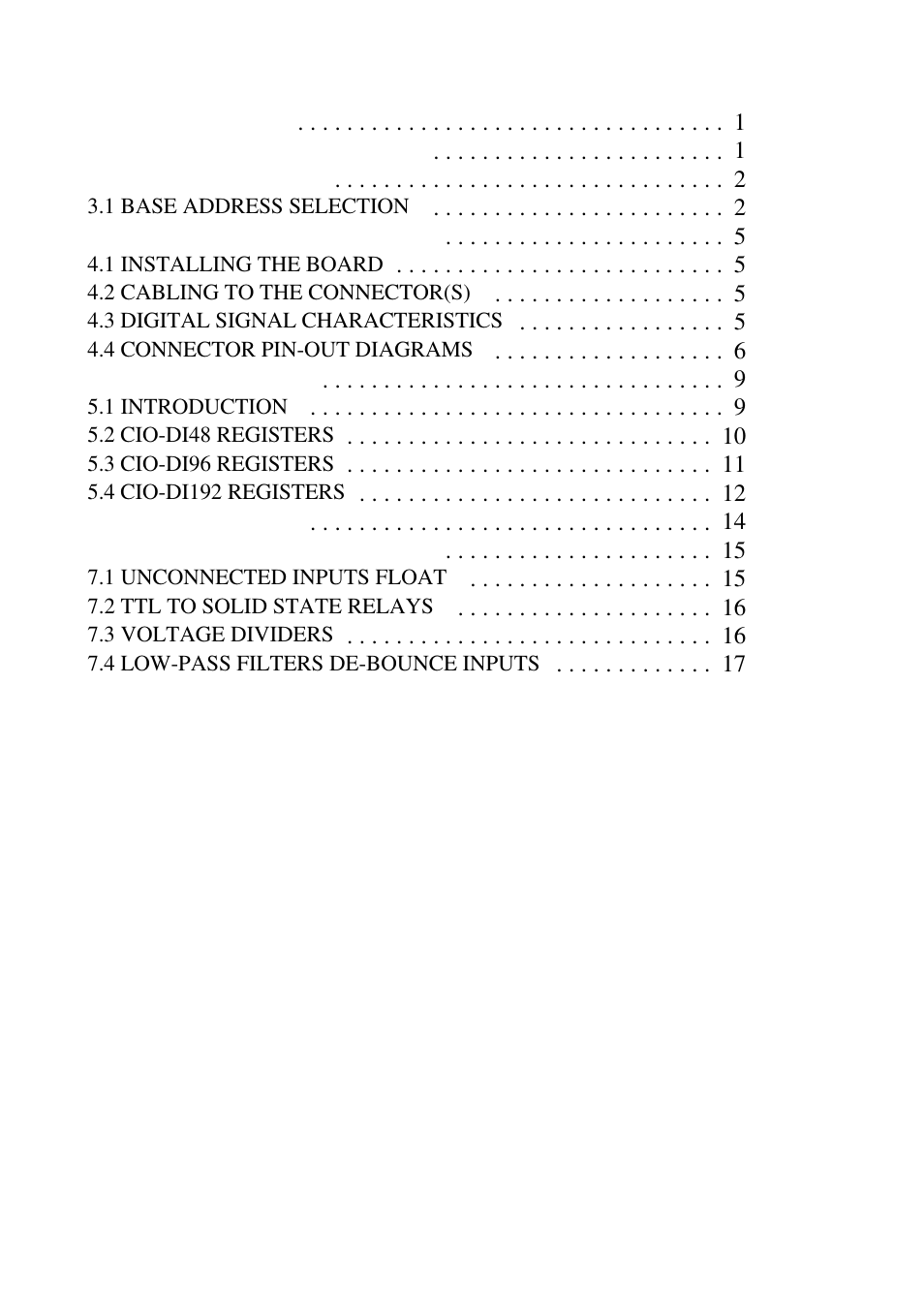 Measurement Computing CIO-DI48 User Manual | Page 3 / 24