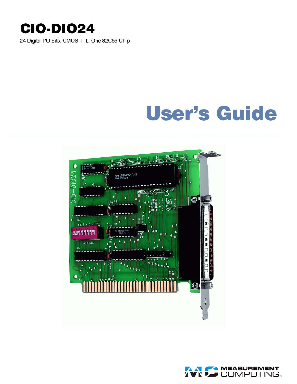 Measurement Computing CIO-DIO24 User Manual | 20 pages