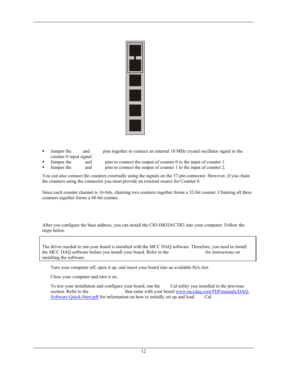 Installing the cio-dio24/ctr3, Figure 5 | Measurement Computing CIO-DIO24/CTR3 User Manual | Page 12 / 21