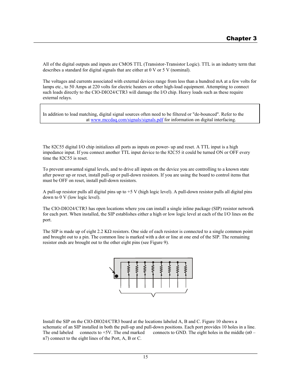 Functional details, Signal level control | Measurement Computing CIO-DIO24/CTR3 User Manual | Page 15 / 21