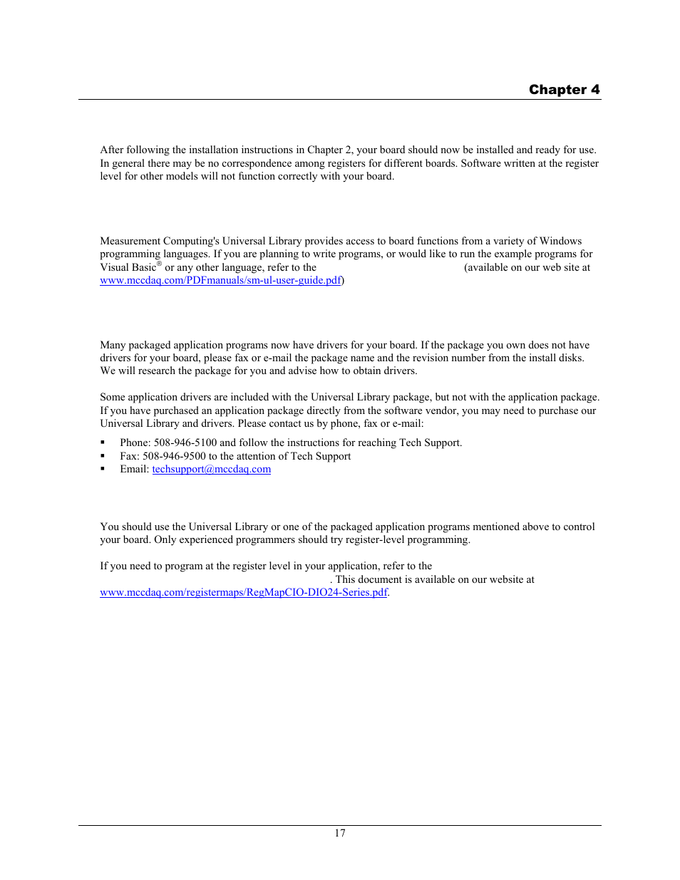 Programming and developing applications, Programming languages, Packaged applications programs | Register-level programming | Measurement Computing CIO-DIO24/CTR3 User Manual | Page 17 / 21