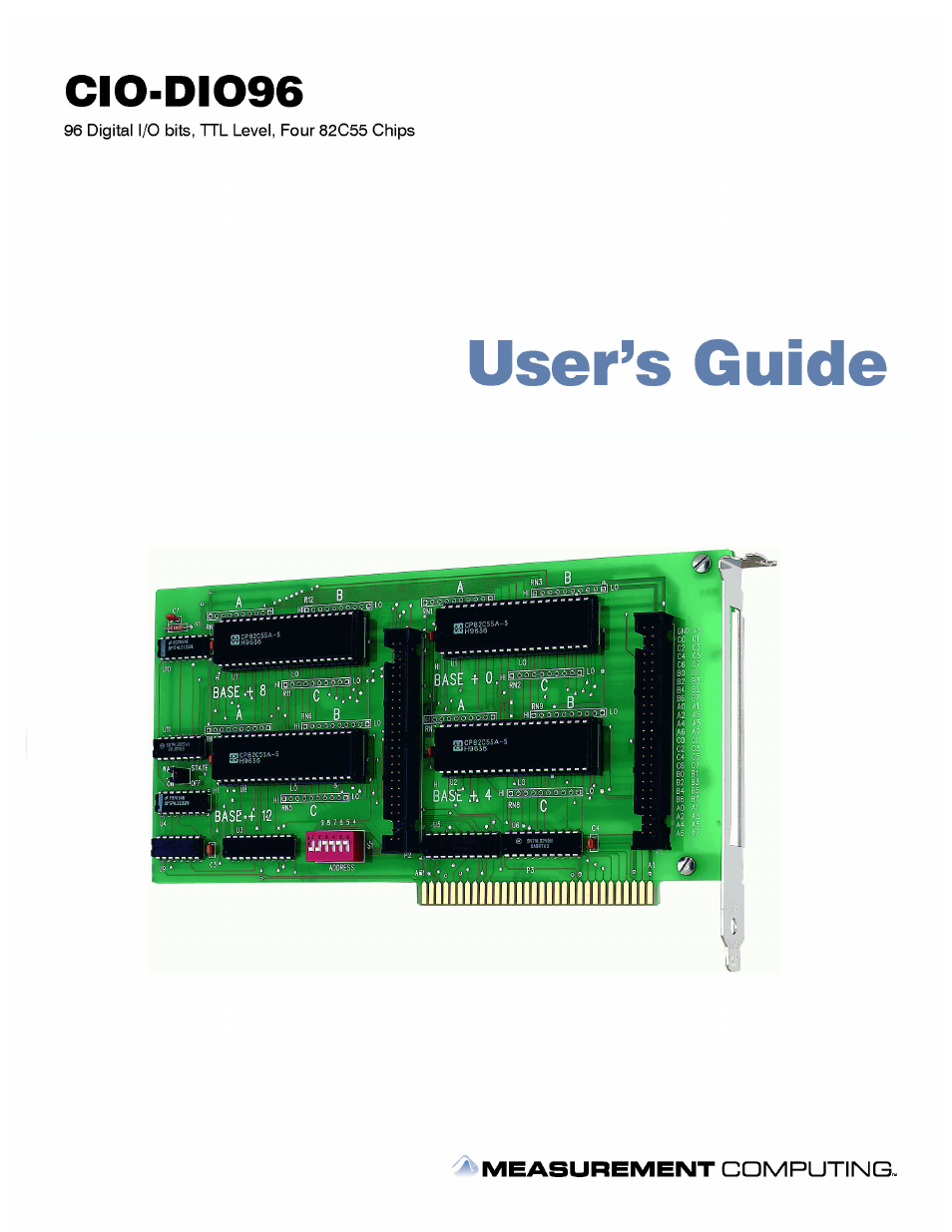 Measurement Computing CIO-DIO96 User Manual | 20 pages