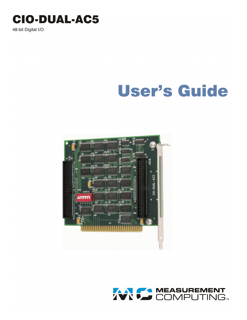 Measurement Computing CIO-DUAL-AC5 User Manual | 18 pages