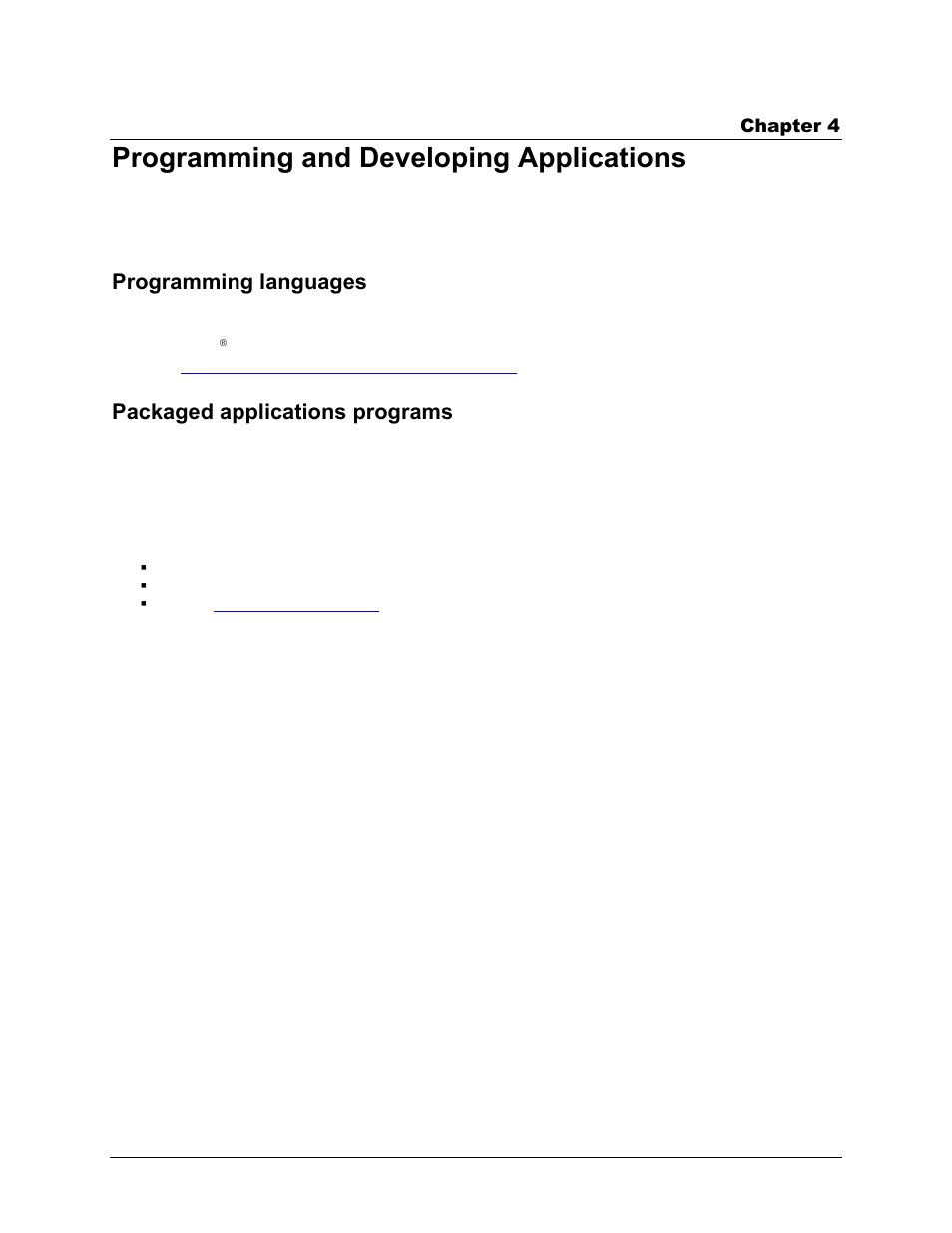 Programming and developing applications, Programming languages, Packaged applications programs | Measurement Computing CIO-EXP32 User Manual | Page 22 / 27