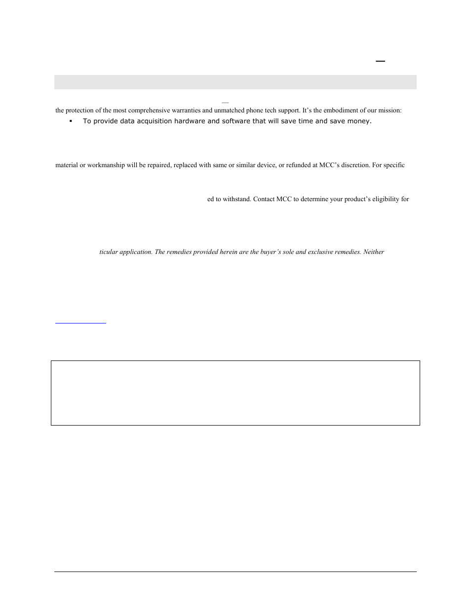 Management committed to your satisfaction | Measurement Computing DAQFlex User Guide User Manual | Page 2 / 125