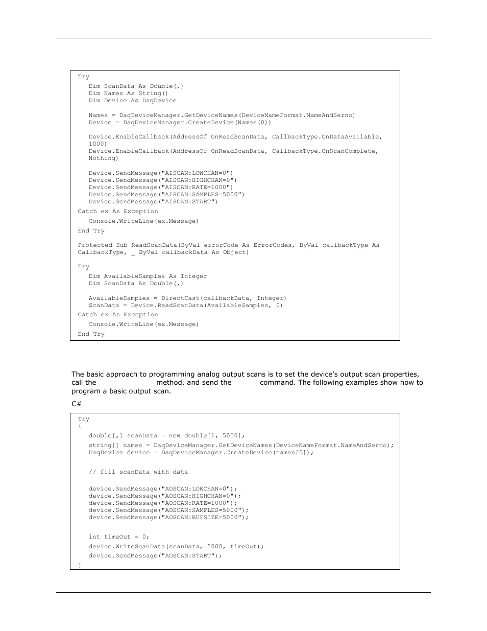 Writing hardware-paced i/o | Measurement Computing DAQFlex User Guide User Manual | Page 22 / 125
