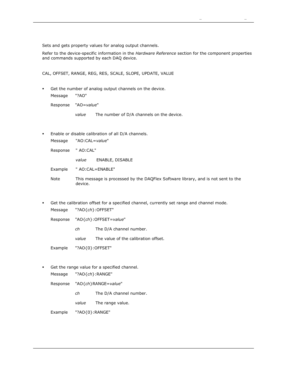 Offset, Range | Measurement Computing DAQFlex User Guide User Manual | Page 52 / 125