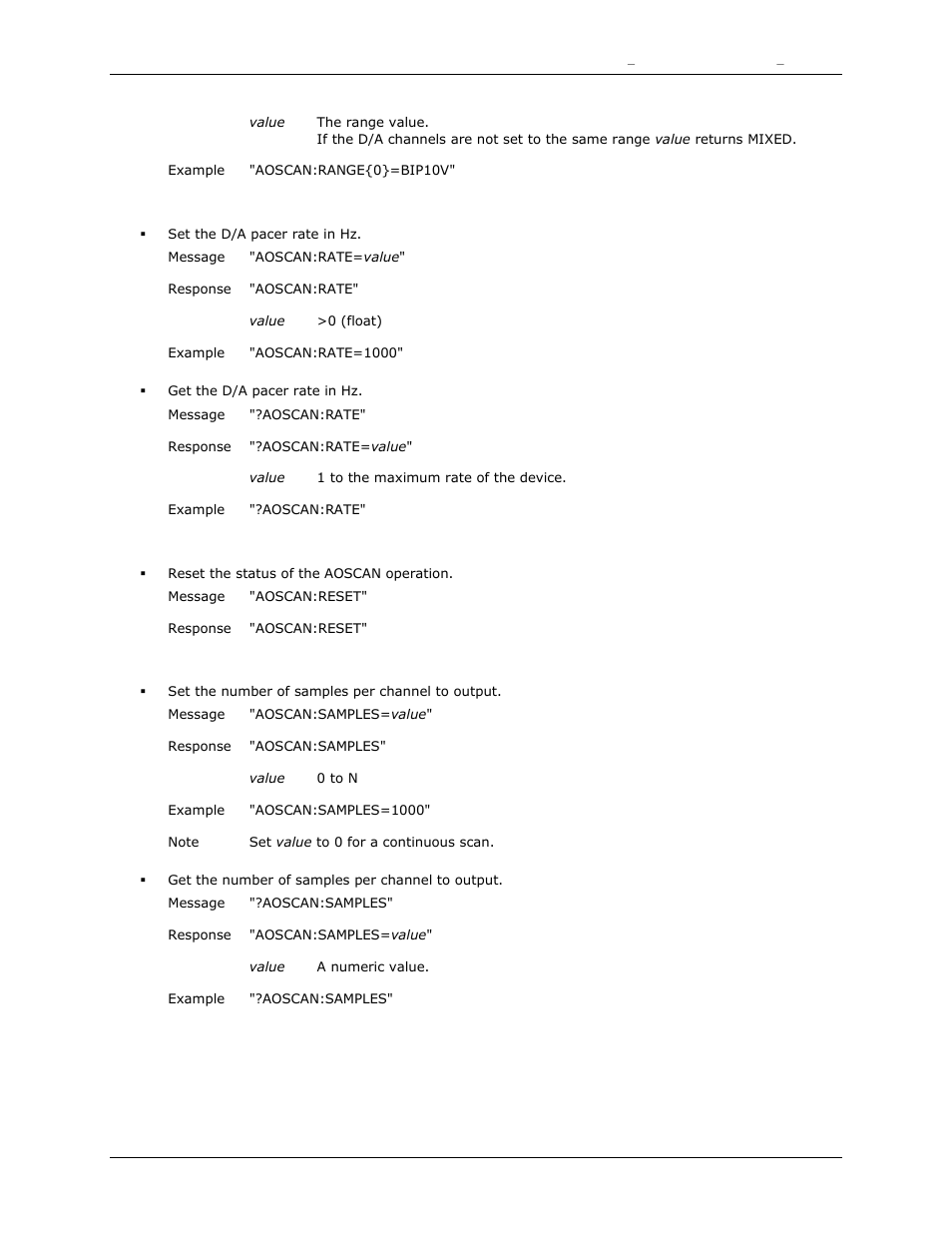 Rate, Reset, Samples | Measurement Computing DAQFlex User Guide User Manual | Page 58 / 125