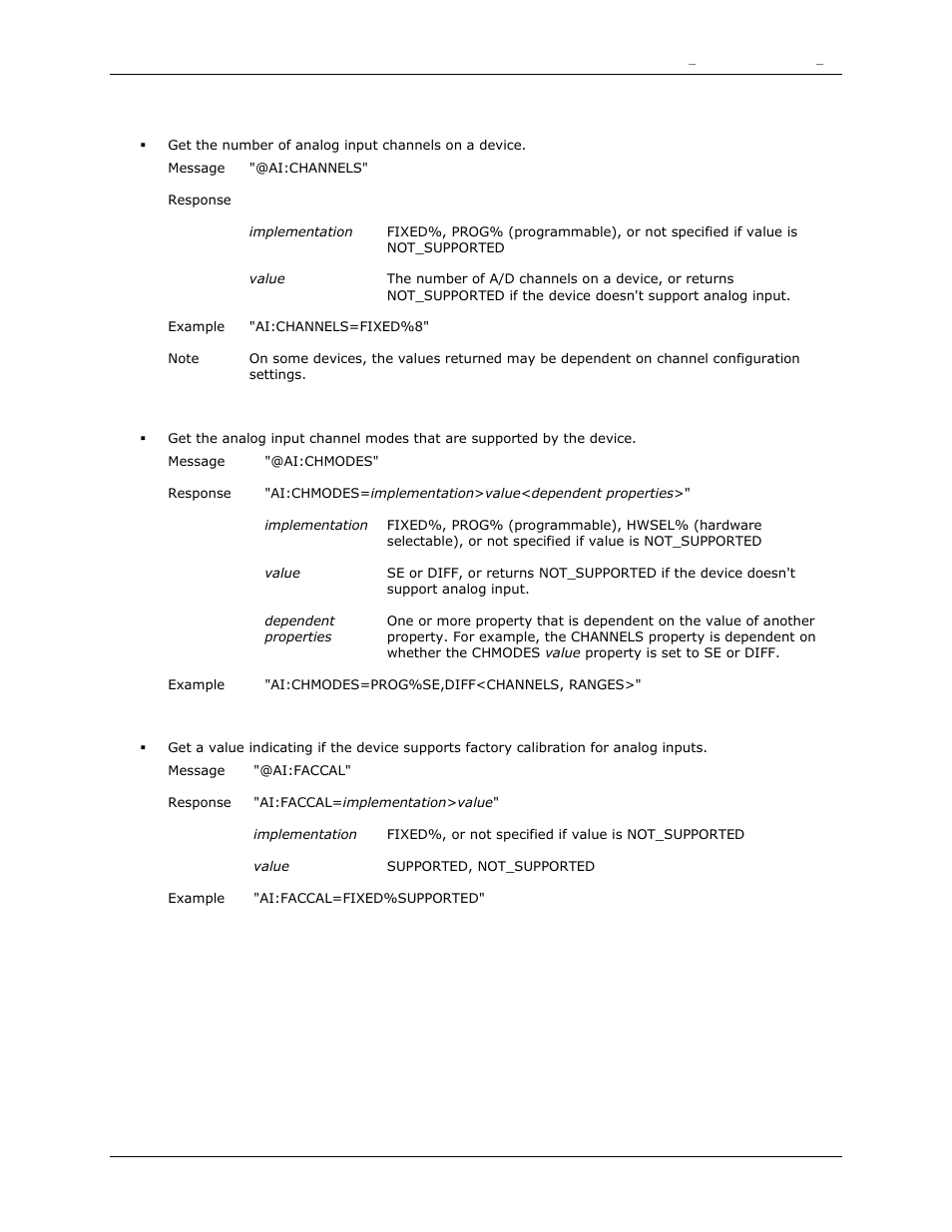 Channels, Chmodes, Faccal | Measurement Computing DAQFlex User Guide User Manual | Page 73 / 125