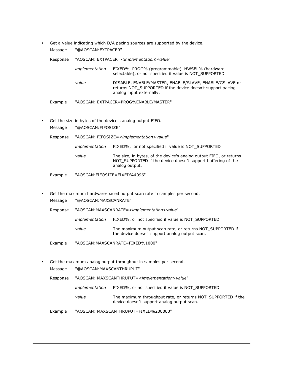 Extpacer, Fifosize, Maxscanrate | Maxscanthruput | Measurement Computing DAQFlex User Guide User Manual | Page 84 / 125