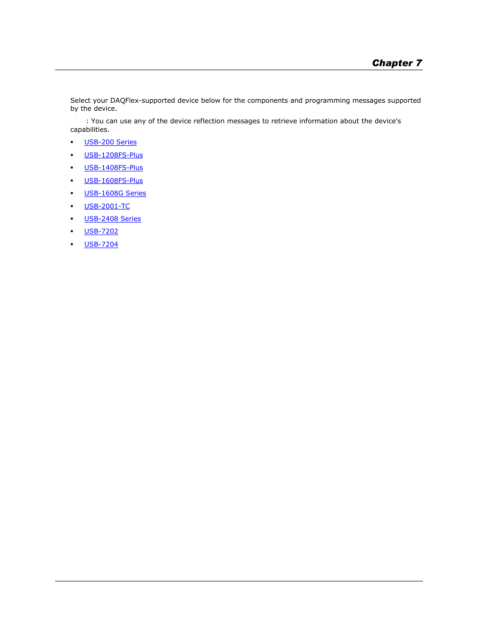 Hardware reference, Daqflex hardware reference, Chapter 7 | Measurement Computing DAQFlex User Guide User Manual | Page 98 / 125