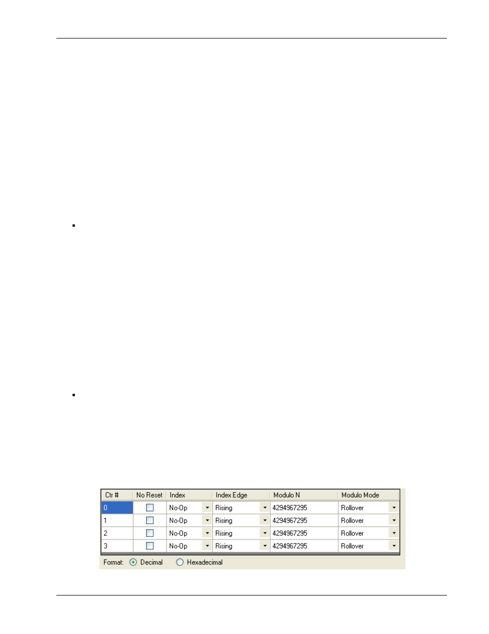 Setting reset, index, and modulo parameters | Measurement Computing DAQLog User Guide User Manual | Page 21 / 44