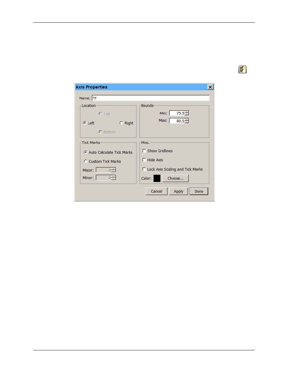 Setting axis properties | Measurement Computing USB-5100 Series User Manual | Page 36 / 64