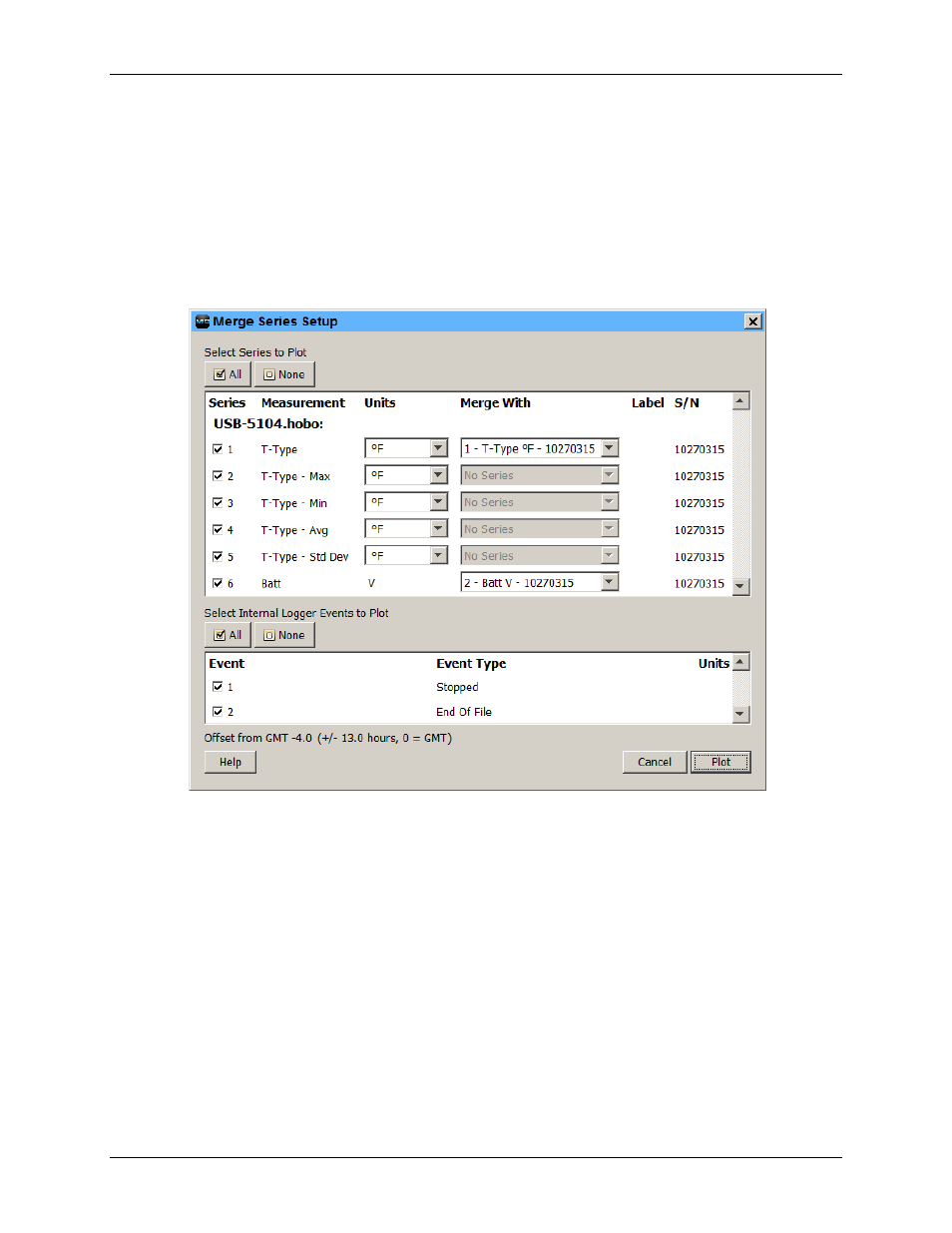 Merging files, Convert plot, Dialog box | Converting units | Measurement Computing USB-5100 Series User Manual | Page 43 / 64