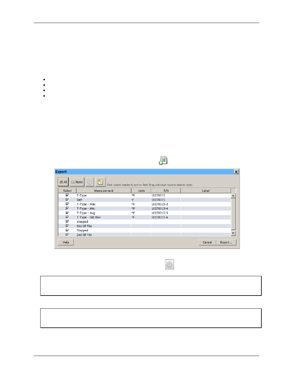 Exporting data, Exporting table data | Measurement Computing USB-5100 Series User Manual | Page 47 / 64