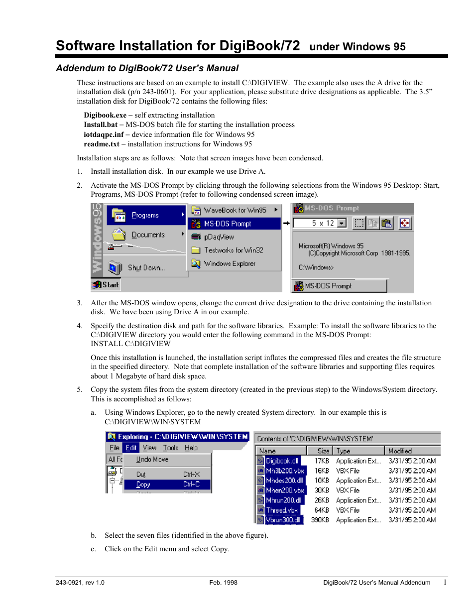 Measurement Computing DigiBook/72 User Manual | 2 pages