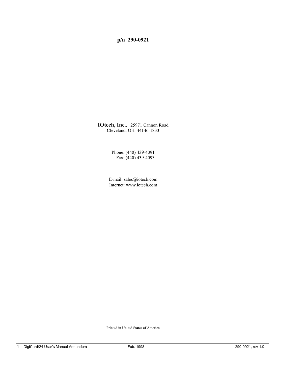 Measurement Computing DigiCard/24 User Manual | Page 4 / 4