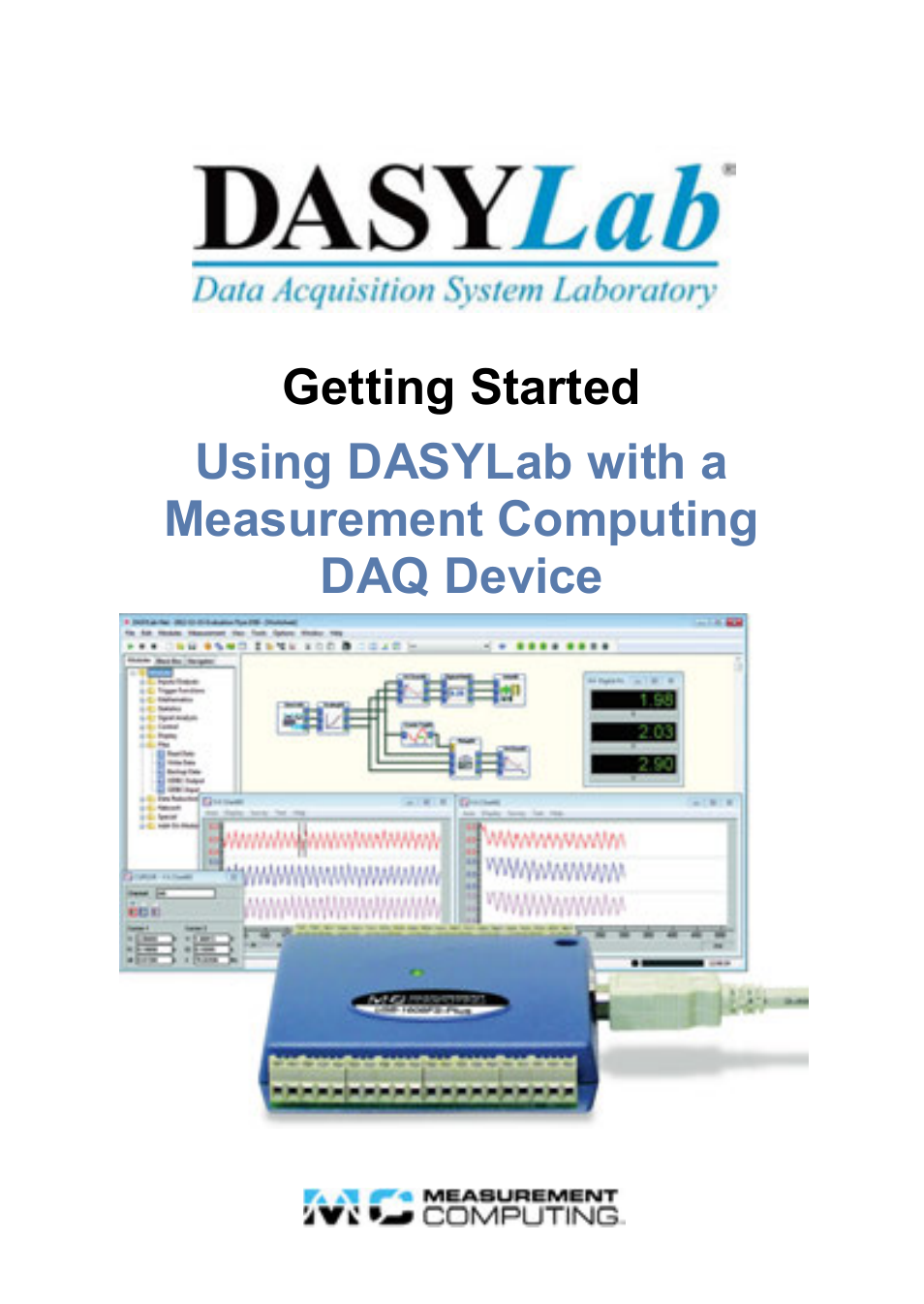 Measurement Computing DASYLab Getting Started User Manual | 16 pages