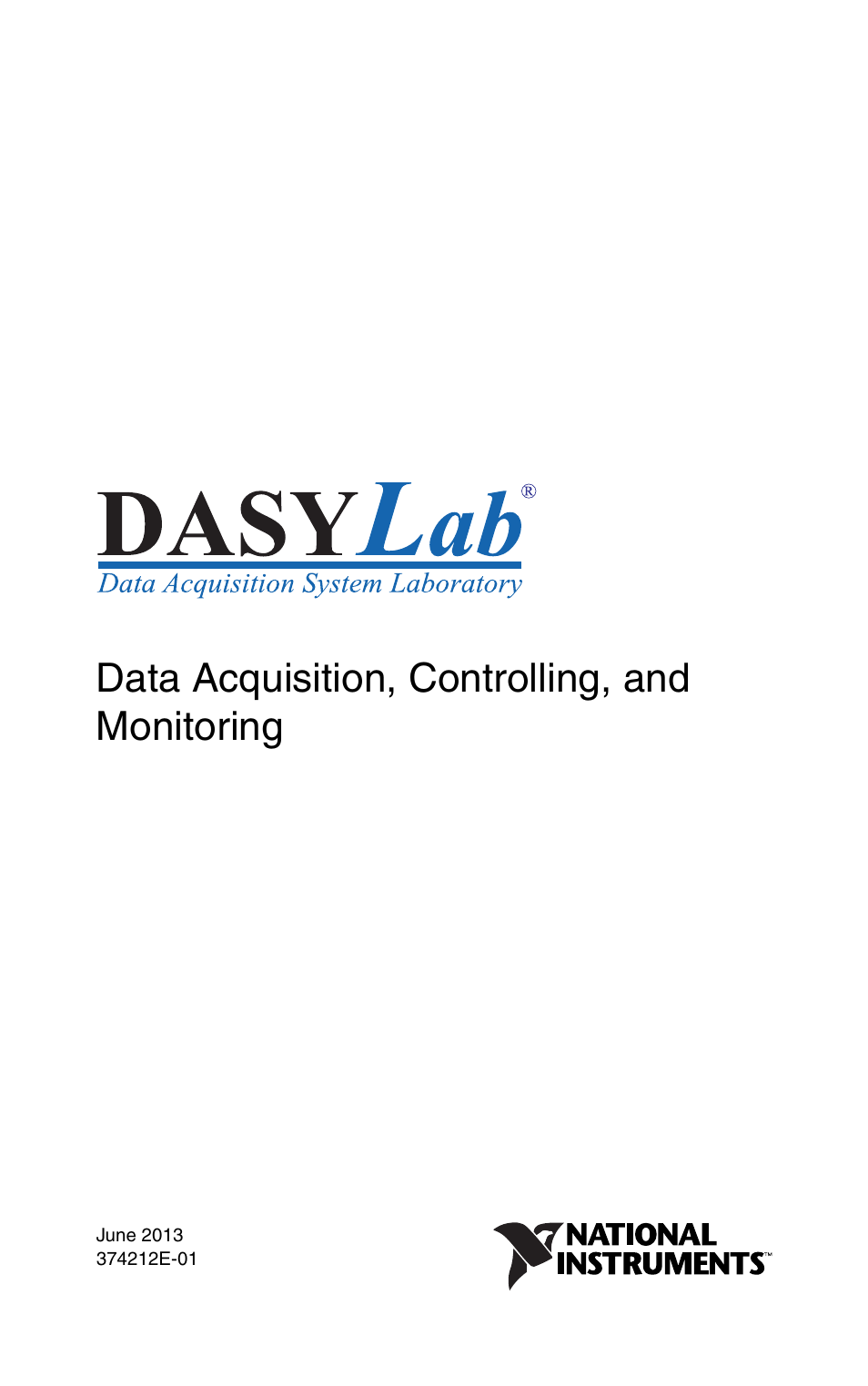 Measurement Computing DASYLab User Manual User Manual | 76 pages