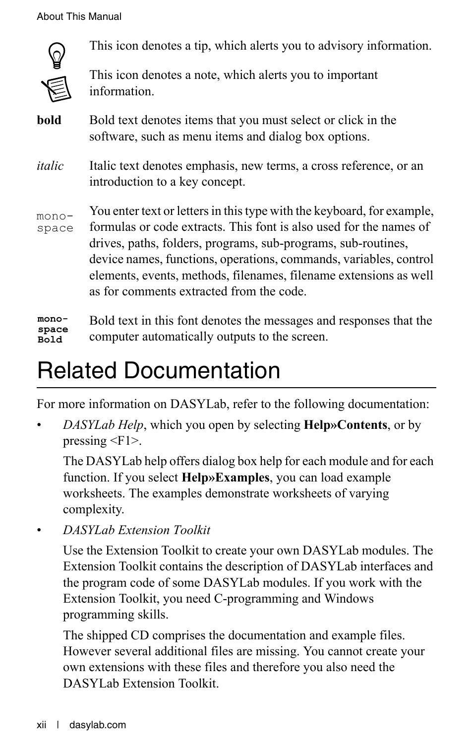 Related documentation | Measurement Computing DASYLab User Manual User Manual | Page 10 / 76