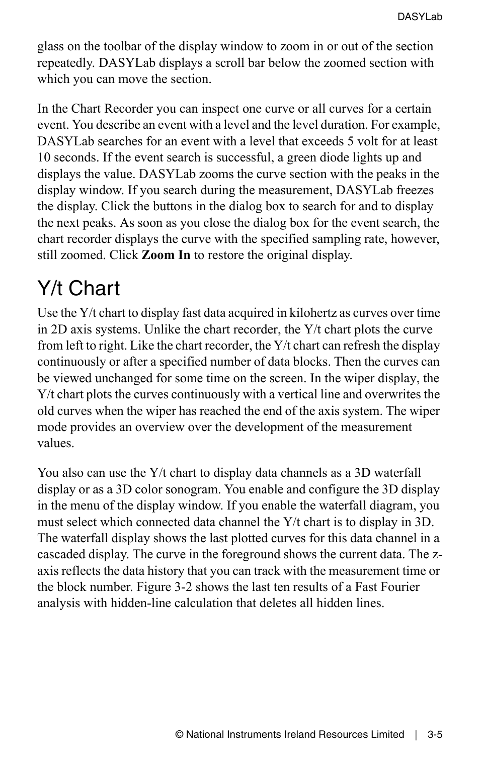 Y/t chart, Y/t chart -5 | Measurement Computing DASYLab User Manual User Manual | Page 34 / 76