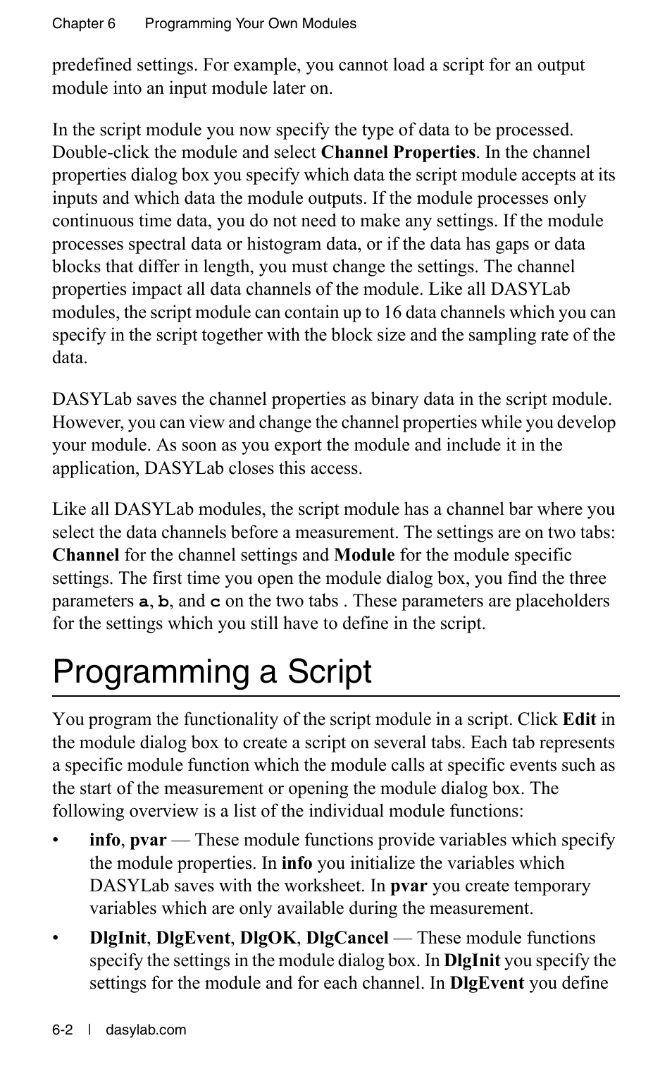 Programming a script, Programming a script -2 | Measurement Computing DASYLab User Manual User Manual | Page 56 / 76