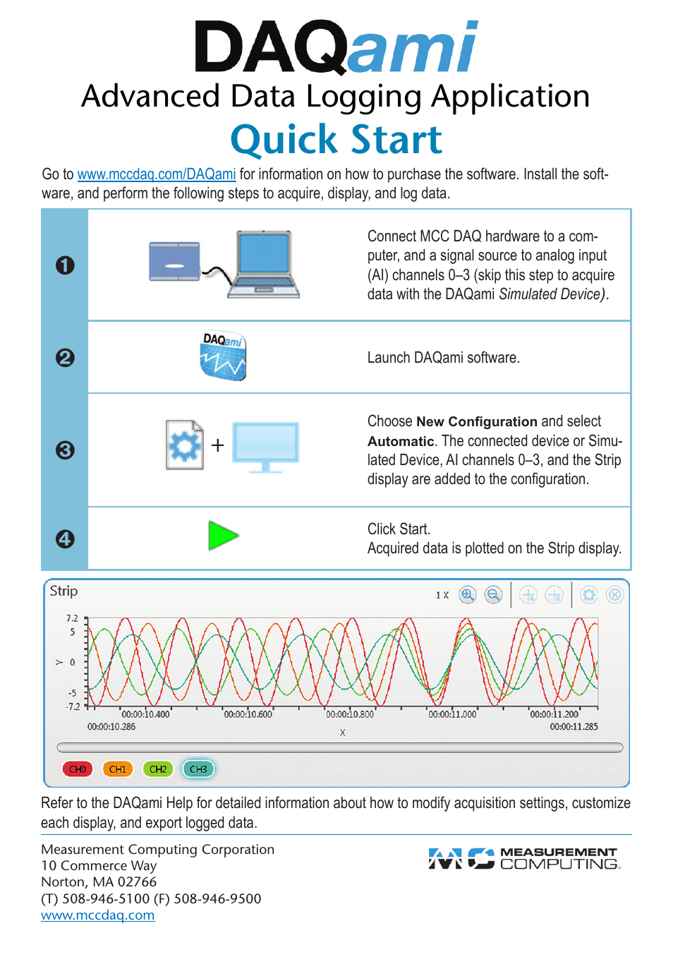 Measurement Computing DAQami Quick Start User Manual | 2 pages