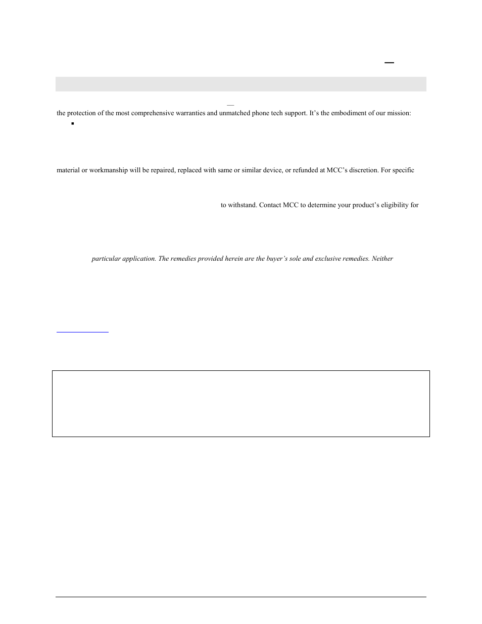 Management committed to your satisfaction | Measurement Computing E-1608 User Manual | Page 2 / 29