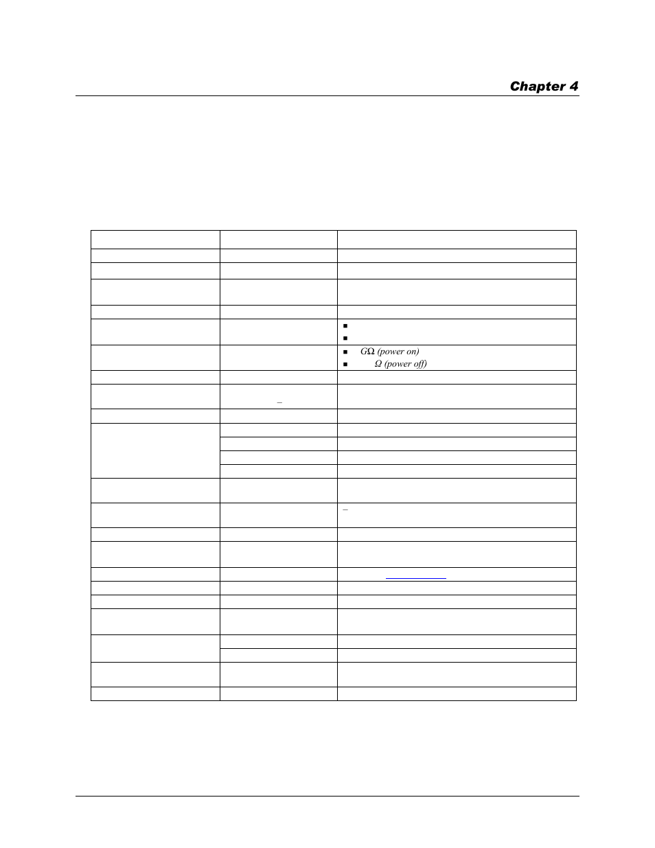 Specifications, Analog input, Chapter 4 | Measurement Computing E-1608 User Manual | Page 20 / 29