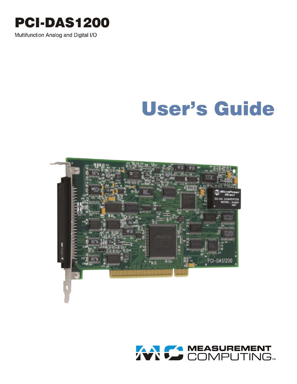 Measurement Computing PCI-DAS1200 User Manual | 24 pages