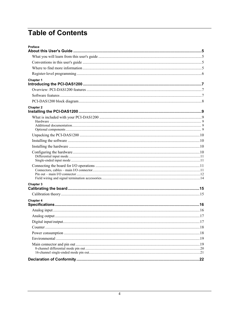 Measurement Computing PCI-DAS1200 User Manual | Page 5 / 24