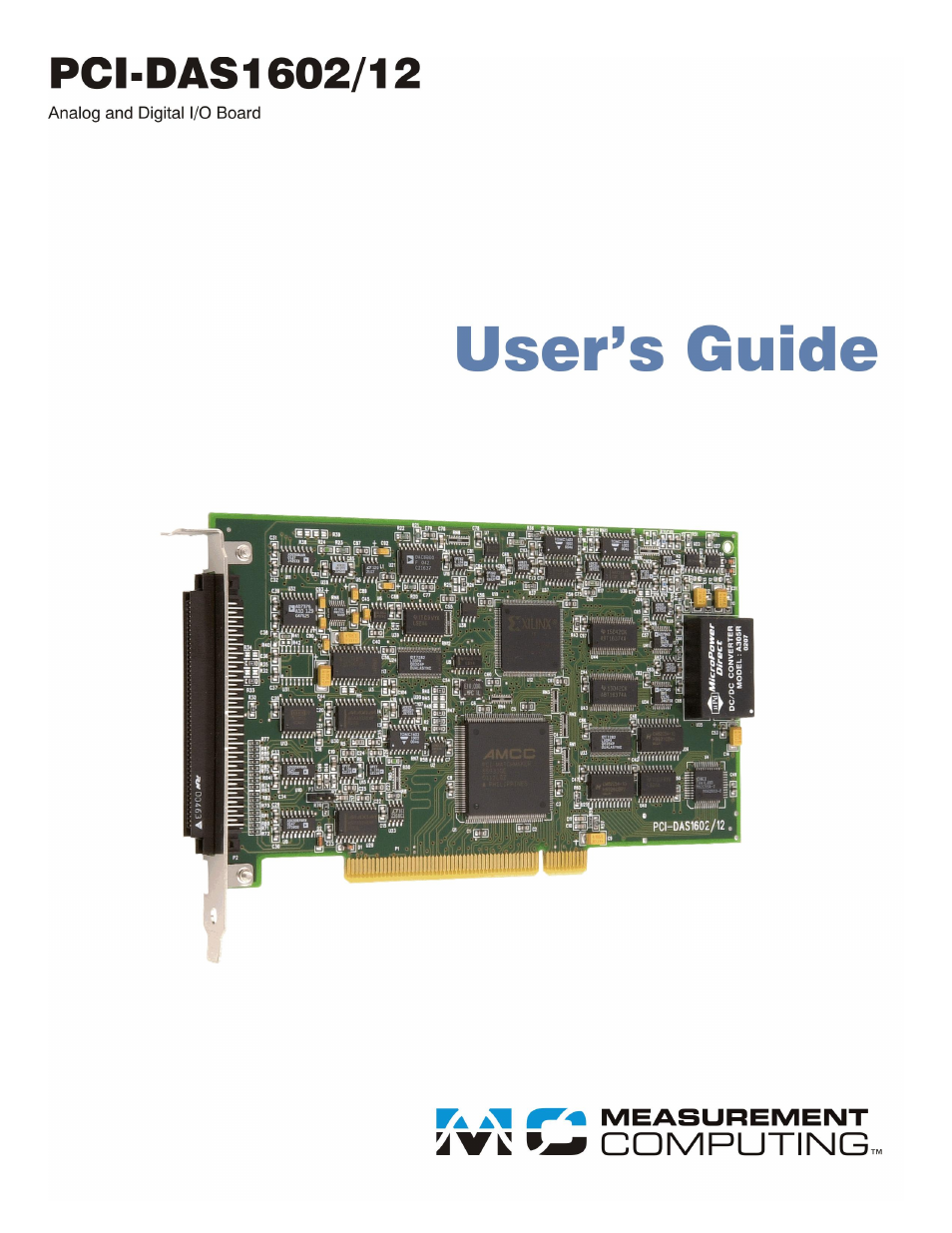 Measurement Computing PCI-DAS1602/12 User Manual | 31 pages