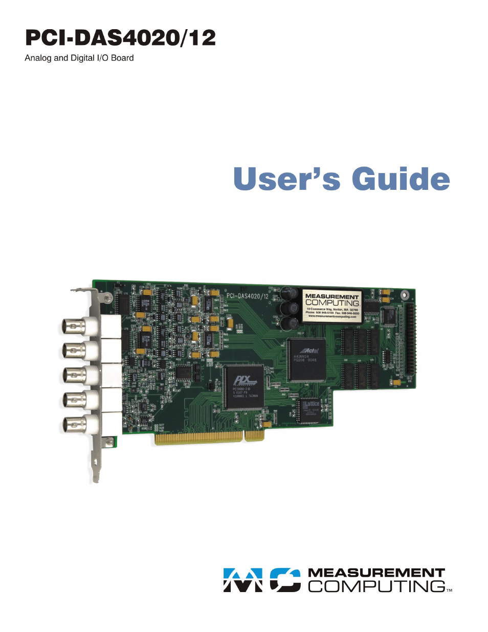 Measurement Computing PCI-DAS4020/12 User Manual | 28 pages