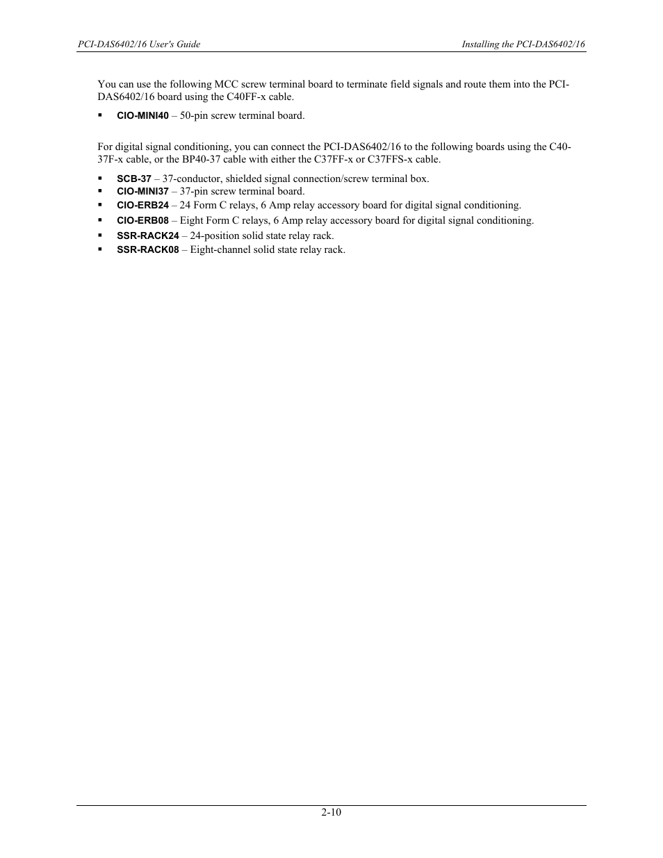 Measurement Computing PCI-DAS6402/16 User Manual | Page 18 / 34
