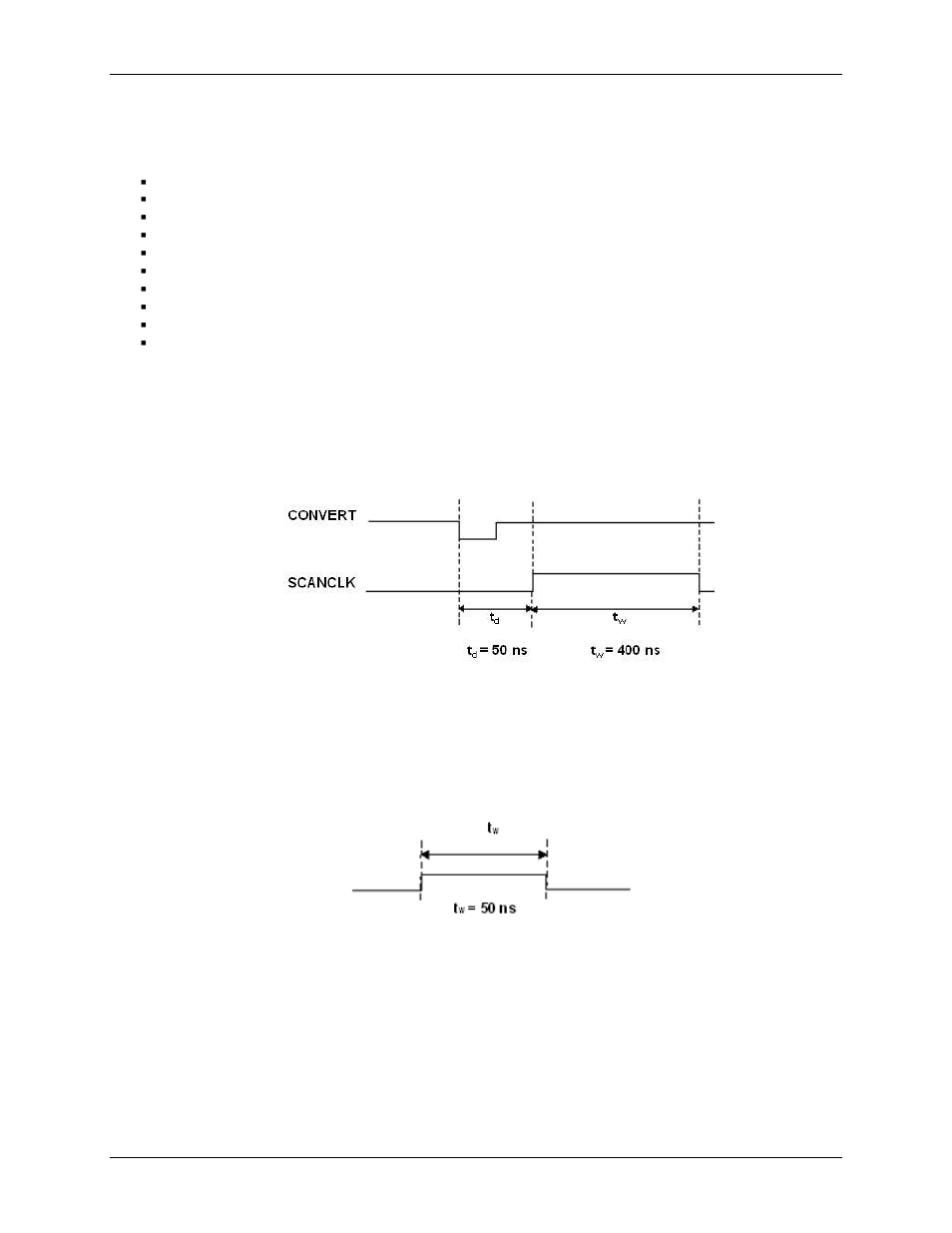 Daq signal timing, Scanclk signal, Startscan signal | Signal timing | Measurement Computing PCI-DAS6071 User Manual | Page 18 / 49