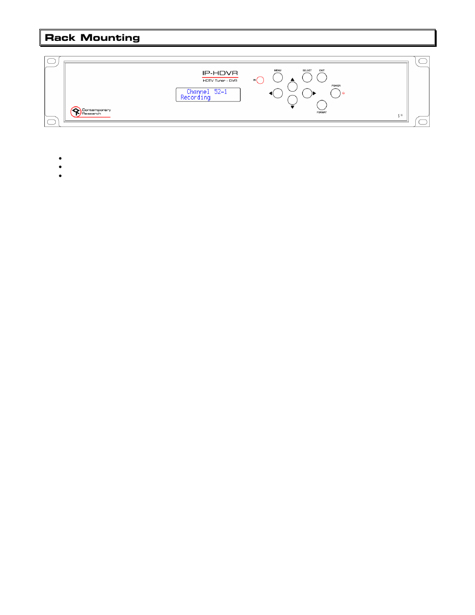 Rack mounting | Contemporary Research IP-HDVR User Manual | Page 32 / 38