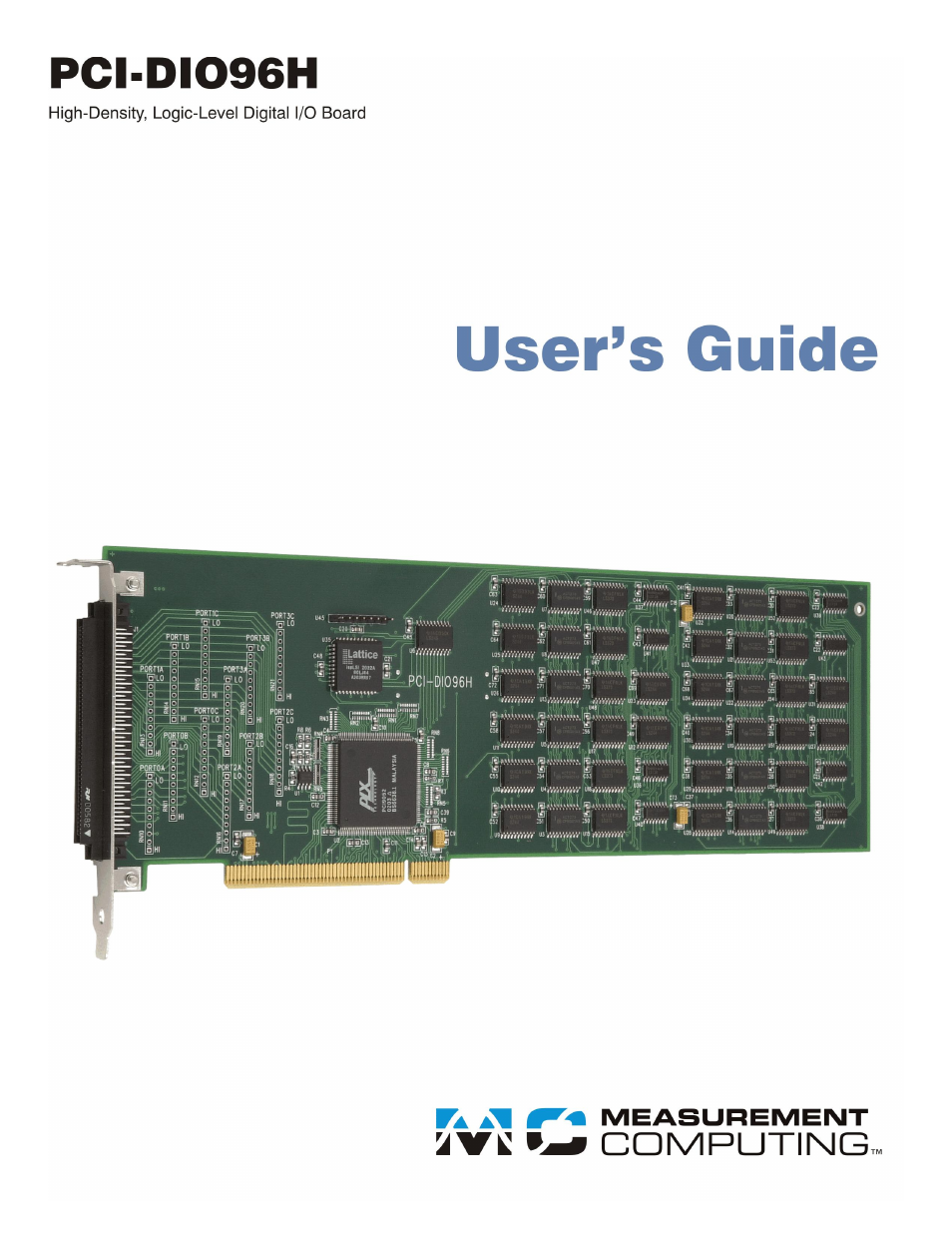 Measurement Computing PCI-DIO96H User Manual | 21 pages