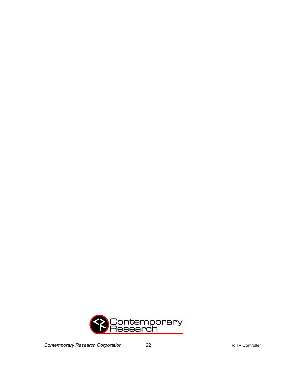 Contemporary Research ICC2-IRC User Manual | Page 22 / 22