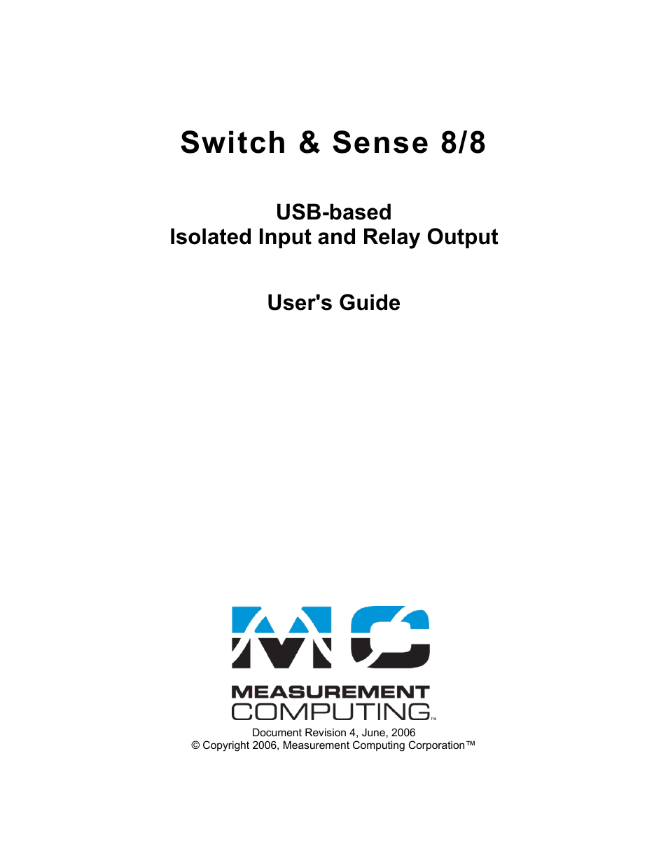 Switch & sense 8/8 | Measurement Computing SWITCH AND SENSE 8/8 User Manual | Page 2 / 19