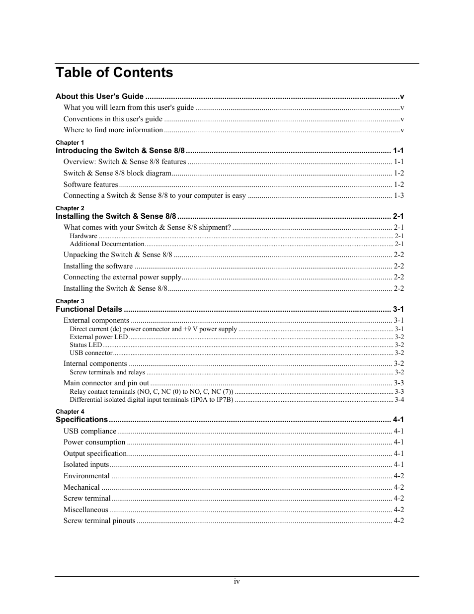 Measurement Computing SWITCH AND SENSE 8/8 User Manual | Page 4 / 19