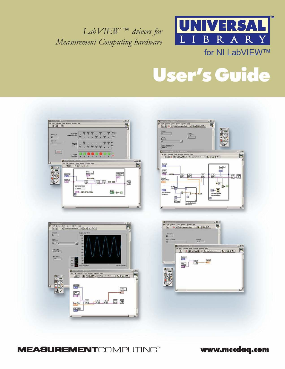 Measurement Computing UL for NI LabVIEW User Manual | 109 pages