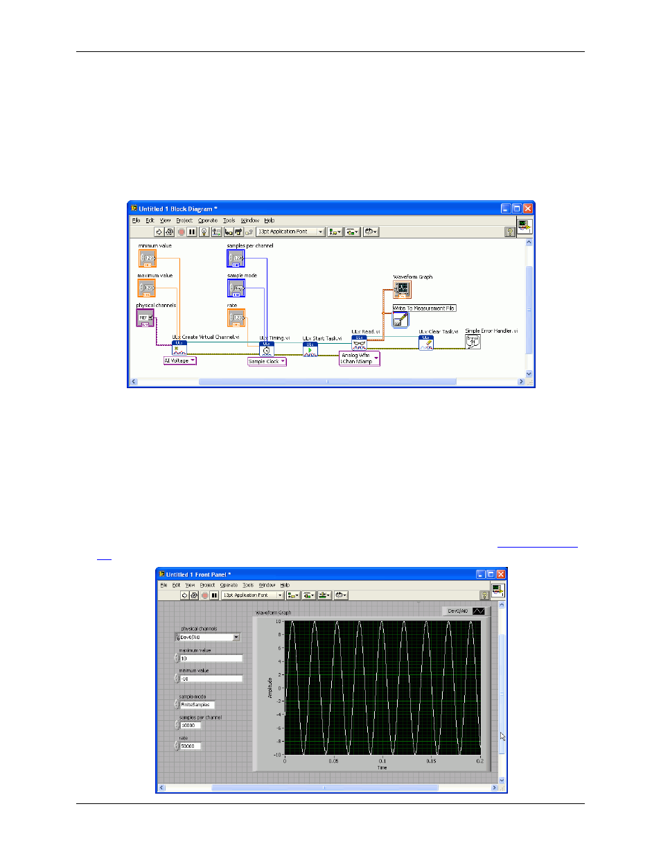 Wire the vis together, Run the vi | Measurement Computing ULx for NI LabVIEW Quick Start User Manual | Page 6 / 8