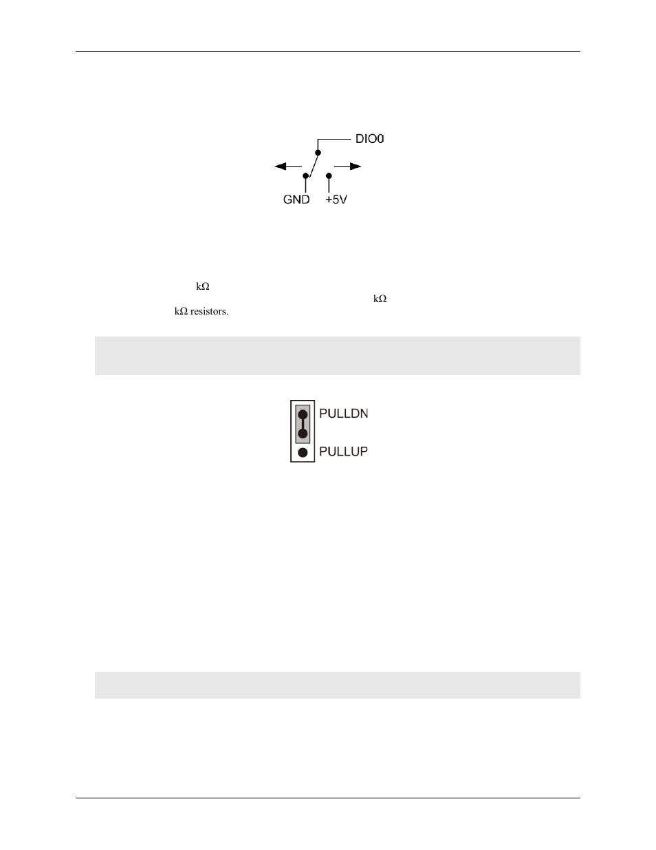 Digital i/o, Internal pull-up/down configuration, Trigger input | Counter input, Voltage output, Ground | Measurement Computing USB-201-OEM User Manual | Page 11 / 19