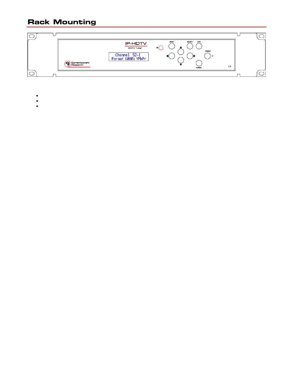 Rack mounting | Contemporary Research IP IP-HDTV User Manual | Page 28 / 30