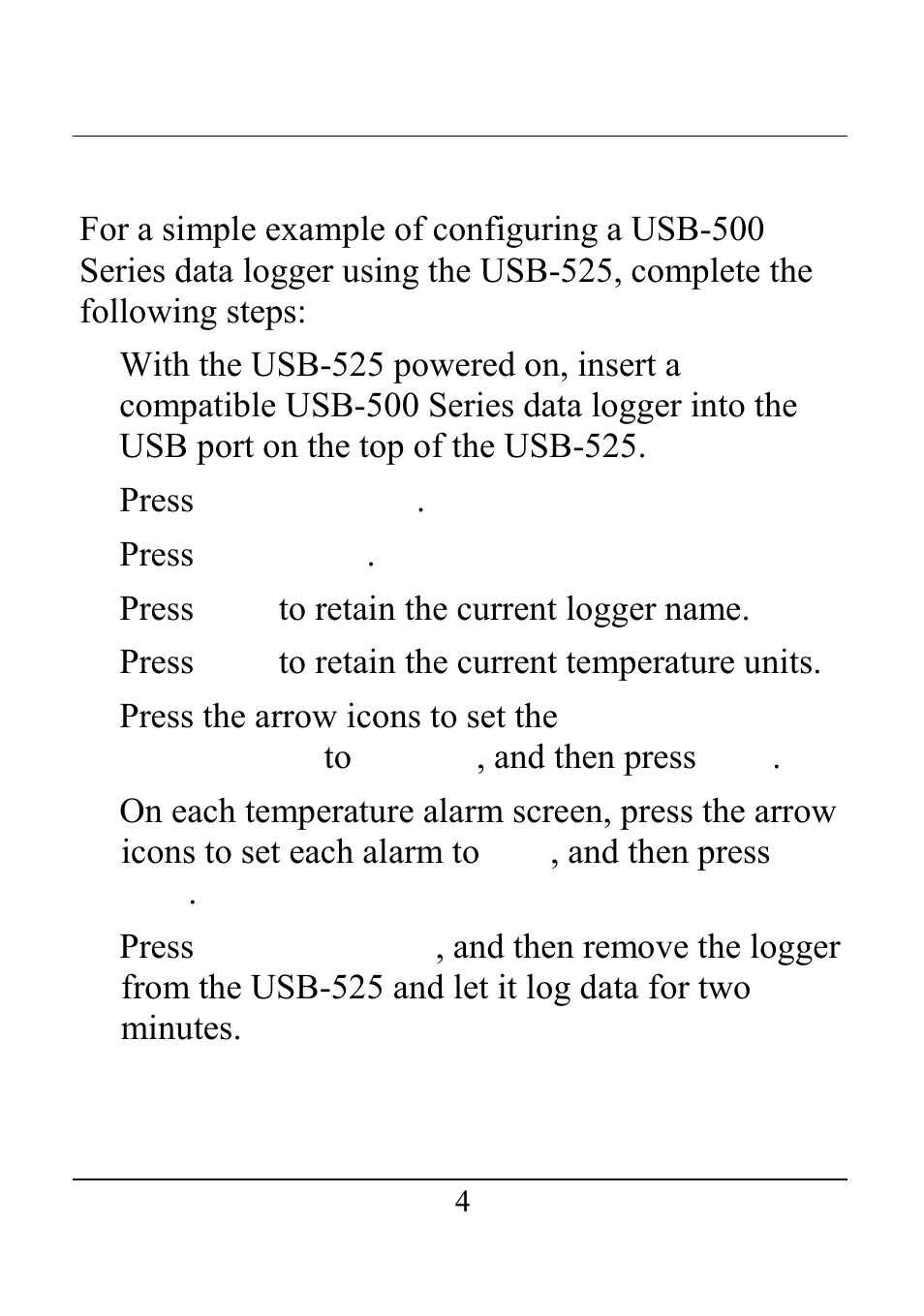 Example: configuring a data logger | Measurement Computing USB-525 User Manual | Page 4 / 12