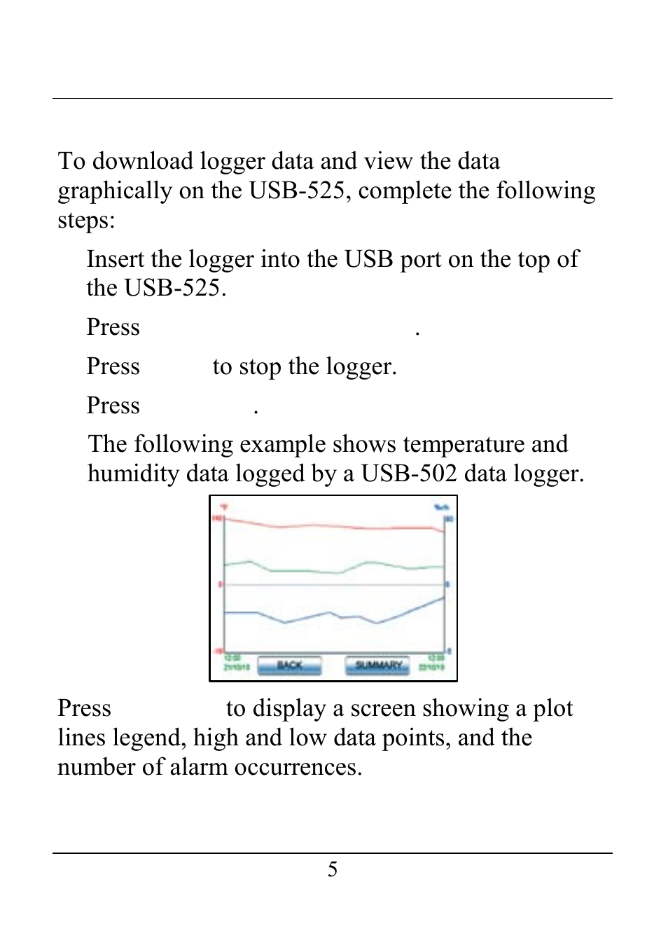 Download and view logger data | Measurement Computing USB-525 User Manual | Page 5 / 12