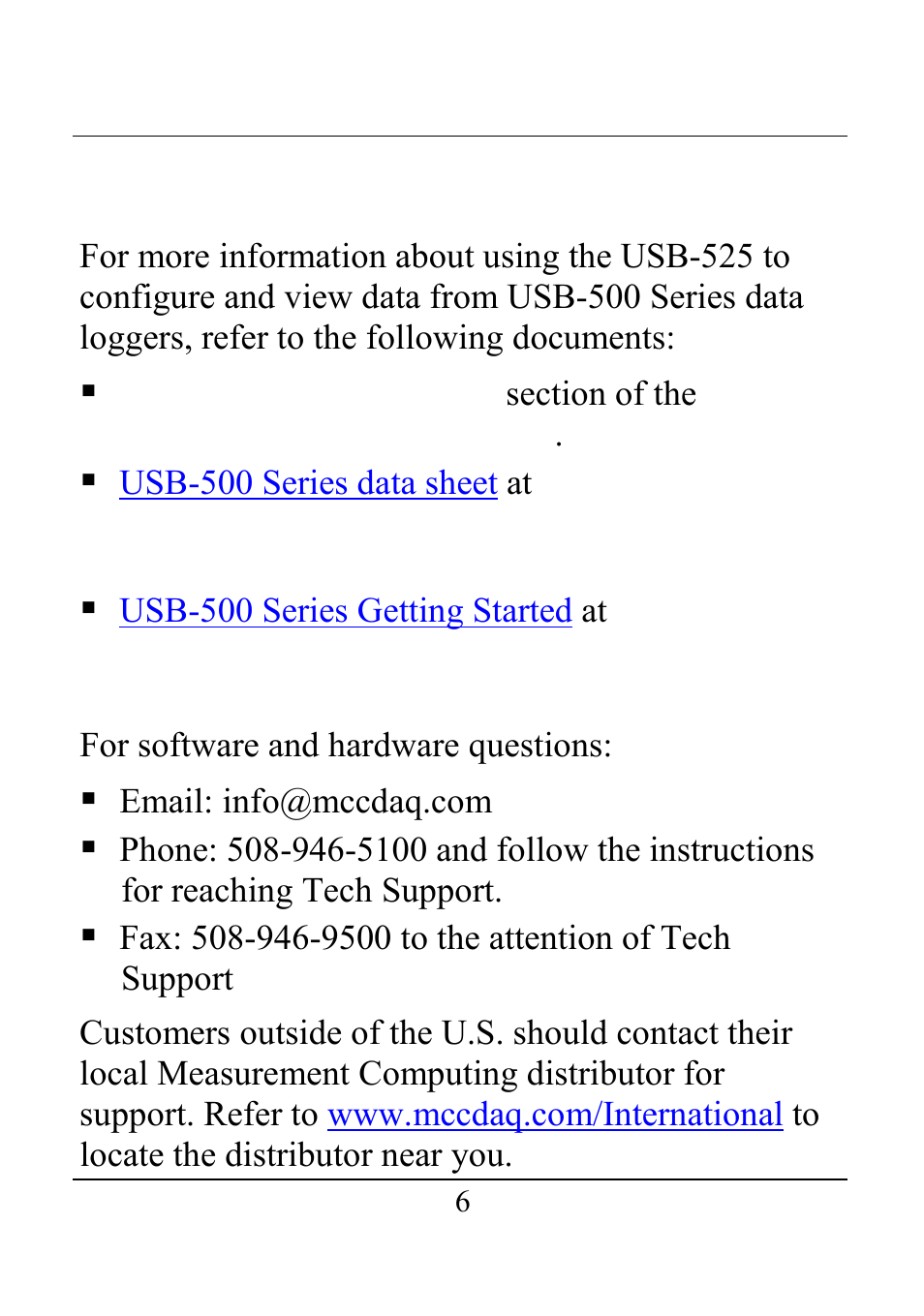 For more information | Measurement Computing USB-525 User Manual | Page 6 / 12